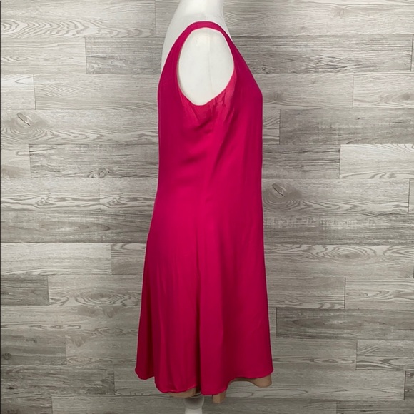 Linda Allard Ellen Tracy Pink A line Silk Dress - Picture 3 of 6